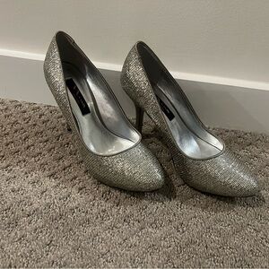Nina Glittering Silver Heels